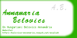 annamaria belovics business card